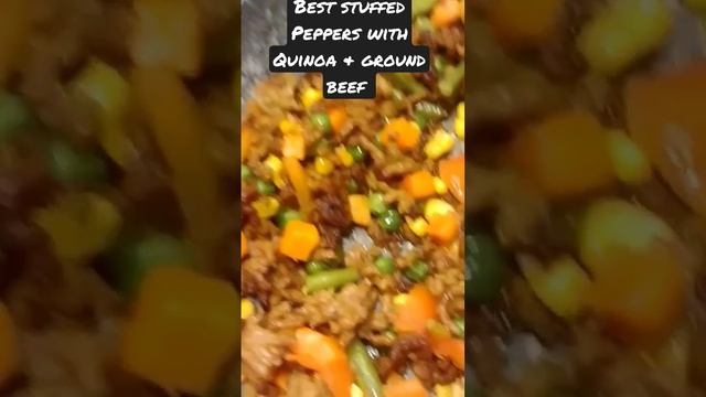 Best stuffed bell peppers with Quinoa, ground beef and veggies #food #yummy #cooking смотреть онлайн
