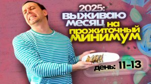 ТЫ ПОПРОБУЙ это ВКУСНО 🙄 30 ДНЕЙ ЖИВУ на МИНИМАЛКУ В РОССИИ 2025 ⚠️ День 11 - 13