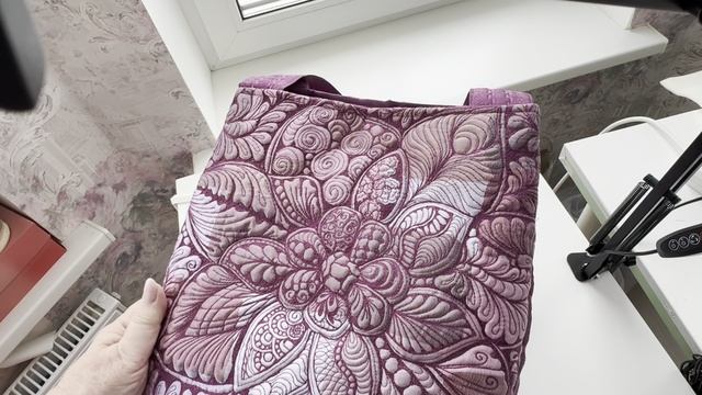 Ч.3. Стёганая сумочка "Мандала" готова. смотреть онлайн