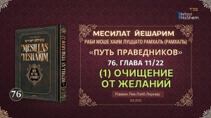 𝟕𝟔. Месилат Йешарим 11 | Очищение от желаний (1) | Рабби Лев  Лернер