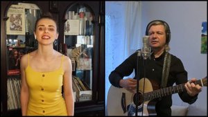 Лявон Вольскі і Маргарыта Ляўчук спяваюць годна «Паветраны шар»