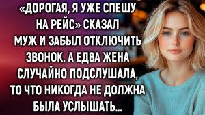 «Дорогая, я уже спешу на рейс» сказал муж. А едва жена случайно подслушала…