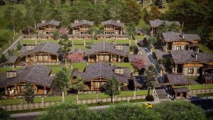 Коттеджный поселок в стиле шале, Сочи