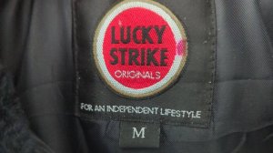 Куртка-бомбер Lucky Strike Originals черного цвета Среднего размера