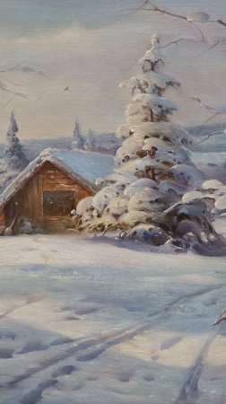 Солнечный зимний пейзаж