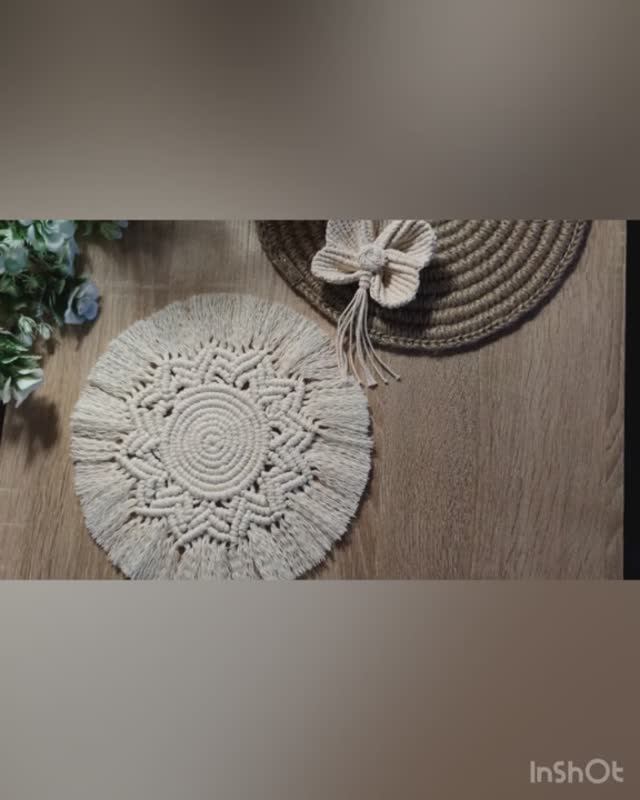 Салфетка в технике макраме от Автора: Macrame life #homedecor #декордома #декор #украшение #дизайн