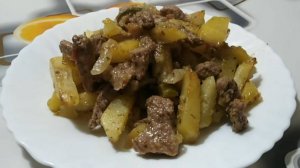 Азу по-татарски - мясо с картошкой и солеными огурцами, Азу по татарски из говядины