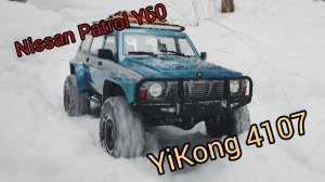 Радиоуправляемый Ниссан Patrol Y60 на снежной трассе