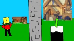 это битва построек в Майнкрафте но я использую "Читы"