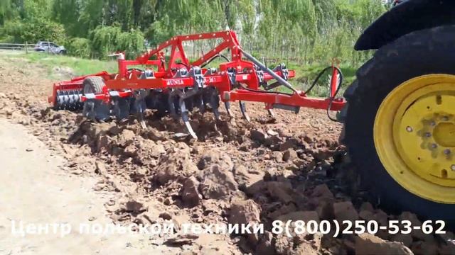 Глубокорыхлитель Unia Kret. Запуск по стерне. смотреть онлайн