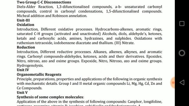 M.sc chemistry syllabus 4th sem 2 year