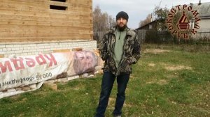 Одноэтажный дом из бруса с двухскатной крышей. 8 декабря 2015 г