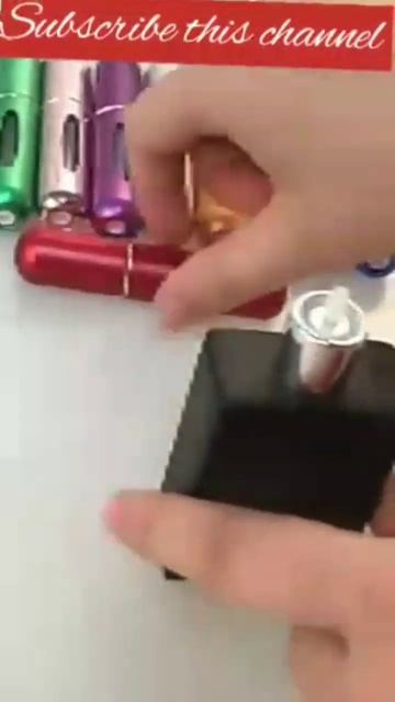 8ML/5ML mini bottle refillable perfume spray scent pump #viralvideo #youtubeshortvideo #homegadgets