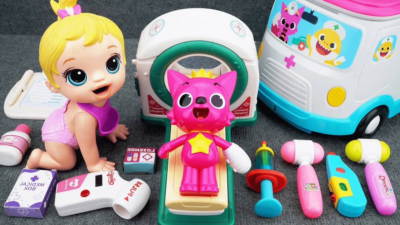 Мультики для девочек. 💞 Распаковки игрушек Pinkfong Doctor Toys! Мультик с Куклами смотреть онлайн