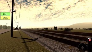 Roblox Tehachapi CA Amtrak California Zephyr Train Runs over Camera Side by side