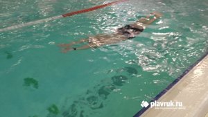 Кроль. Гребок правой рукой, гребок левой рукой, 6 ударов ногами.