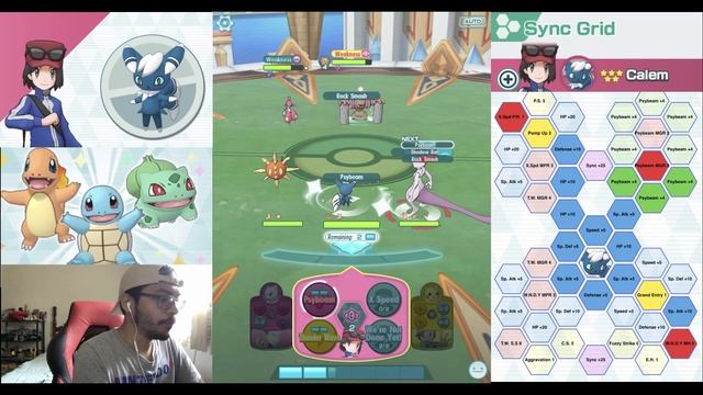 MAX SYNC GRID GUIDE + GAMEPLAY: Calem and Meowstic (SYNC LEVEL 2) | Pokemon Masters смотреть онлайн