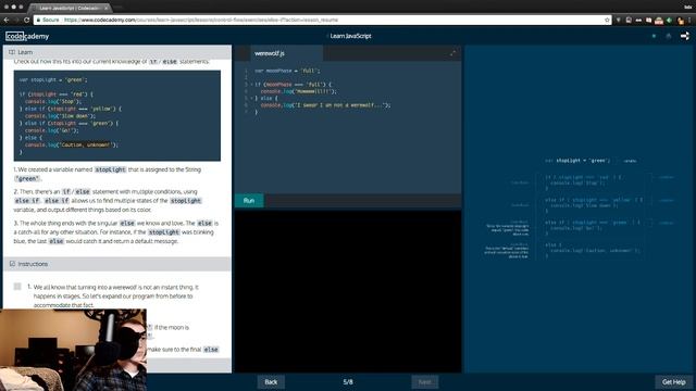 Day 16 - Year of Streaming & Learning to Code #programming #codecademy #bdx_inc