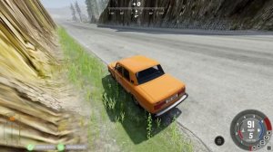 спуск без тормозов в BeamNG.drive.часть 12.