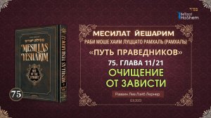 𝟕𝟓. Месилат Йешарим 11 | Очищение от зависти | Рабби Лев Лэйб Лернер