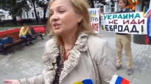 Интервью Ирины Бергсет на пикете против вхождения Украины в Евросодом