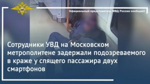 Сотрудники УВД на Московском метрополитене задержали подозреваемого в краже у спящего пассажира