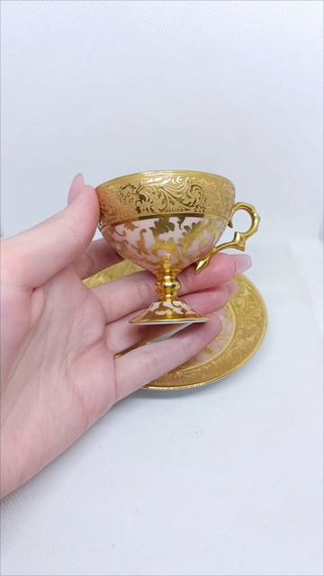 Кофейная пара на ножке G. Dumas Limoges Франция / 190225.