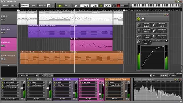 The New Wave - 100bpm synthwave for MuLab смотреть онлайн