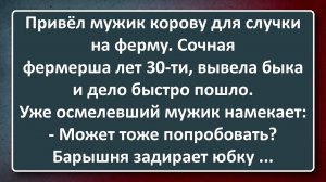 Мужик Привёл Корову для Случки на Ферму! Сборник Анекдотов Синего Предела