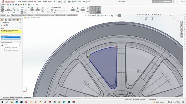 SolidWorks Basic Solid Modeling Techniques Model-25 (Audi Rim Modeling) #solidworks #solid #student
