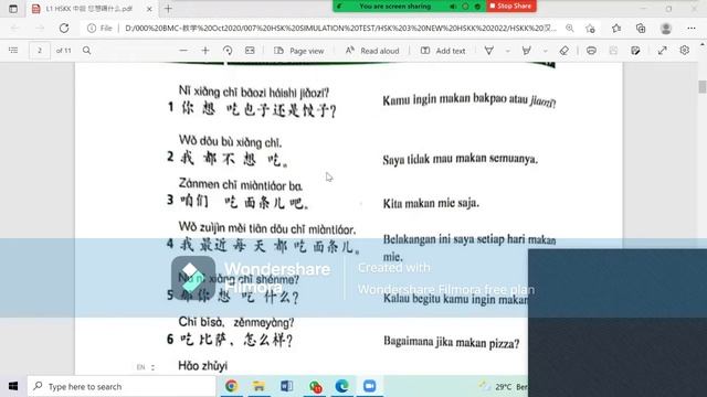 Learning HSKK Exam at Bahasa Mandarin Center
