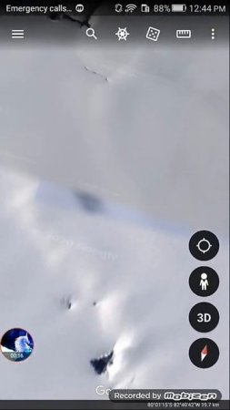 Frozen megalodon on Google Earth