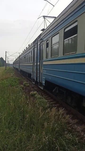 ЭР9т-704 Минск-Борисов прибывает на о.п Барсуки смотреть онлайн