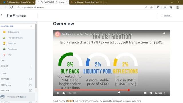 The ERO token has a 15% tax on every transaction of the ERO token that rewards its holders смотреть онлайн