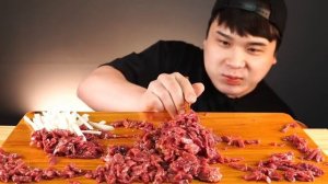 Сашими из сырой говядины / мяса по-корейски 🥩