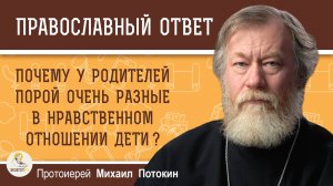 ПОЧЕМУ У РОДИТЕЛЕЙ ОЧЕНЬ РАЗНЫЕ В НРАВСТВЕННОМ ОТНОШЕНИИ ДЕТИ ? Протоиерей Михаил Потокин