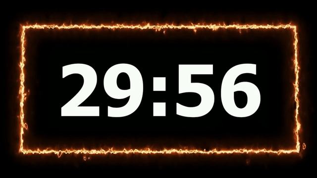 1 HOUR - 60 MINUTE Countdown Timer Fire Flame Frame смотреть онлайн