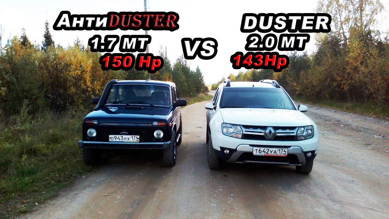 Нива на 150 л.с. 0-100км/ч ВЫЕЗД из 10 сек. Гонка с DUSTER. ФИНАЛ #АнтиDUSTER