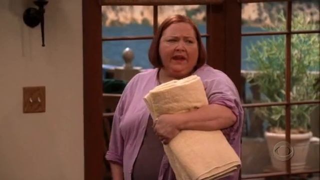 Those Big Pink Things with Coconut - Berta Funny Clip - Two And A Half Men смотреть онлайн