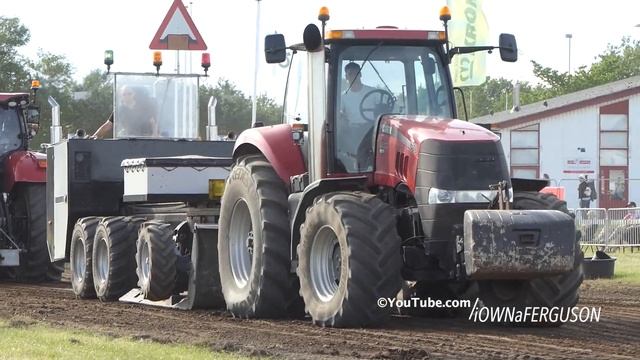 Case IH 310 Magnum doing the job in front of the sledge at Nr. Aaby Traktortræk 2021 | Pulling DK смотреть онлайн