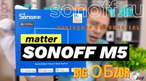 Как подключить WiFi выключатель? Умный выключатель SONOFF M5 Matter. Умный дом Большой обзор. Алиса