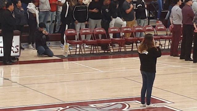 Kalani sings the National Anthem at Torrance High смотреть онлайн