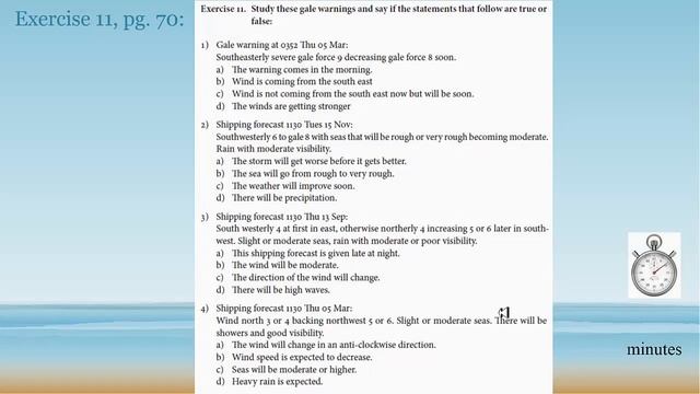 English for Mariners, level 1, unit 4A, exercises 7 - 14 смотреть онлайн