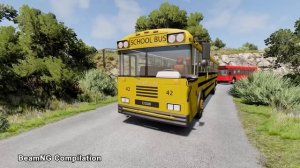 Buses vs Massive ⚠️ Speed Bumps⚠️– BeamNG.Drive