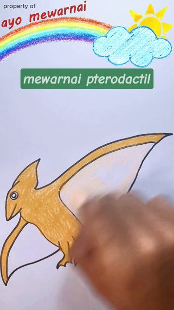mewarnai gambar pterodactil | coloring a pterodactil
