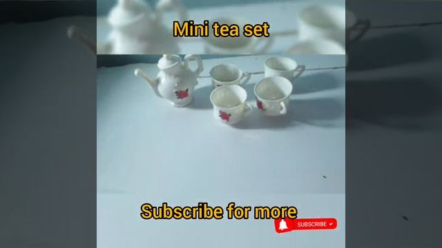 diy unboxing mini tea set|| #minikitchenset #youtubeshorts #shortsvideo #cookwareset