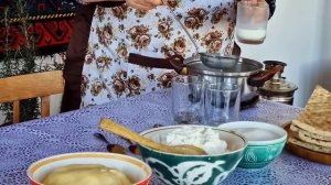 Kənd Həyatı. Бабушка Приготовила Натуральные Молочные Продукты.