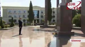 Президент Азербайджана Ильхам Алиев прибыл в Шамкирский район