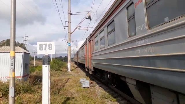 Спасибо за 700 подписчиков!!! Электропоезд ЭР9Т-743 с сообщением Татищево-Анисовка а привет бригада