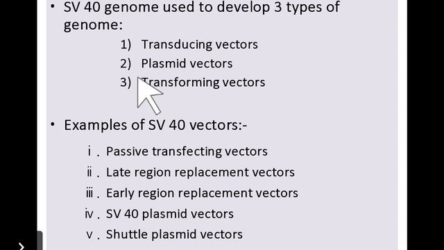 SV 40 VECTORS in Animal Biotechnology